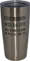 Rogue River Tactical Funny Hunting 20 Oz. Travel Tumbler Mug Cup w/Lid, Vacuum Insulated Hot or Cold Preserving