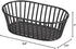 G.E.T. 4-31892 Black 8.5" x 5.5" Stackable Tuscan-Style Oblong Wire Basket, Iron Powder Coated
