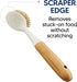 HIC Kitchen Dish Scrubbing Brush, Bamboo with Non-Scratch Bristles