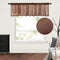 MIULEE Solid Chocolate Brown Kitchen Sheer Valance, 1 Panel Voile Window Curtain for Living Room (60" W x 18" L)