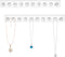 Zreal Necklace Holder, Acrylic Necklace Hanger, Wall Jewelry Organizer with 10 Jewelry Hooks in Seashell Shape (2-pack