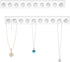 Zreal Necklace Holder, Acrylic Necklace Hanger, Wall Jewelry Organizer with 10 Jewelry Hooks in Seashell Shape (2-pack