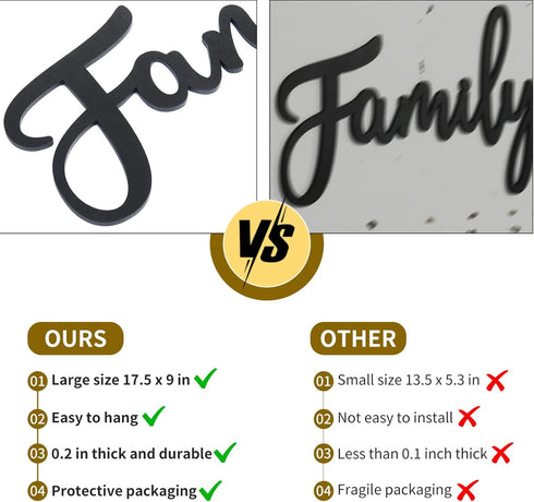 Family Wall Decor Signs for Home, Rustic Letter Family Signs (style2)