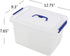Wekioger Versatile Storage Organizer Plastic Bins with Lid, 12 Quart Latching Box, Set of 1