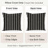 18x18 Inch Set 2, PANDICORN Outdoor Throw Pillow Covers of Black Geometric Chevron Herringbone Striped Pattern, Modern