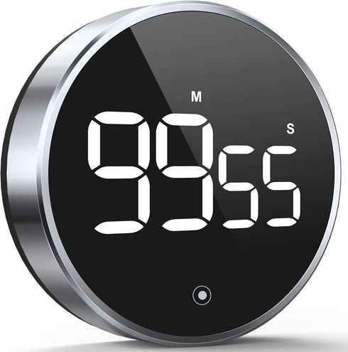 Digital Kitchen Timer, 3.8'' Large LED Display, Adjustable Volume, Easy for Cooking/Study/Exercise