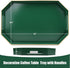 15.7"*10.2"*1.57" Green Decorative Tray with Handles, Versatile Serving Tray for Coffee Table, Ottoman, Ideal