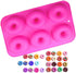 6-Cavity Silicone Cookie Molds Set of 2, Non-Stick Donut Mold Baking Tray for Cake Biscuit Bagels Muffins