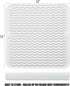 Silicone Dish Drying Mat for Multiple Usage, Easy clean, Eco-friendly, Heat-resistant Dish Drainer Mat for Kitchen Counter,Sink,Refrigerator or Drawer liner (12" x 12", White)