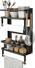 EASTTOWEST Magnetic Spice Rack,4 Tier Kitchen Magnetic Shelf for Refrigerator Fridge Organizer