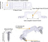 Qunclay 300 Pack Strip Light Mounting Brackets, LED Clear Clips with Screws for 12 mm Wide IP67/68 Strip Lights