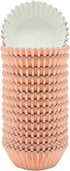 Mini Rose Gold Foil Cupcake Liners - 300 Count Muffin Baking Cups for Party and More