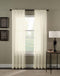 Curtainworks Trinity Crinkle Voile Sheer Curtain Panel, Oyster, 51 by 84"