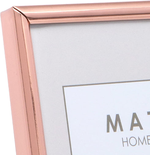Maturi Rose Gold Colored Thin Edge Photo Frame, 6 x 8-Inch (15 x 20cm)