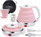 Upgrade Travel Kettle, ShineMe Food Grade Silicone Dual Voltage 110-220V Ultrathin Portable Electric Water Kettle with
