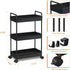 3 Ronlap Tier Slim Rolling Storage Cart with Wheels Plastic Utility Cart Organizer for Snack Craft Art Postpartum Baby
