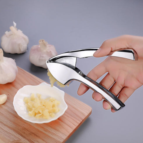 IMKRC Heavy Duty Garlic Press, Zinc Alloy Garlic Crusher & Mincer, Easy Squeeze Garlic Press Tool with Ergonomic