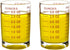 TIYOORTA Shot Glass Measuring Cup, 3 Ounce/90ML Liquid Heavy High Espresso Glass Cup, 2 pcs (Red 90ML 2PCS)