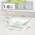 NUTRIUPS 1.7QT Square Glass Baking Dish,8.2x8.2In Square Baking Dish,Square Baking Pan,Glass Baking Dish for Oven