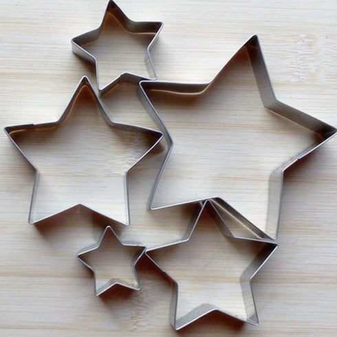 Star Cookie Cutters, 5 Pieces Stainless Steel Bakeware Tools(Star) by LRZCGB