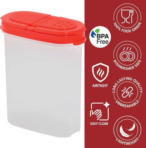 SIGNORA WARE -8 4 oz Set -2 1 8 Spice Jars with Lids and Refillable Empty Airtight Spice/Seasoning Containers