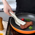 Alipis 2 in 1 Grip and Flip Spatula Tongs, Silicone Egg Flipper for Pancakes, Fish, Omelet, Steak, White