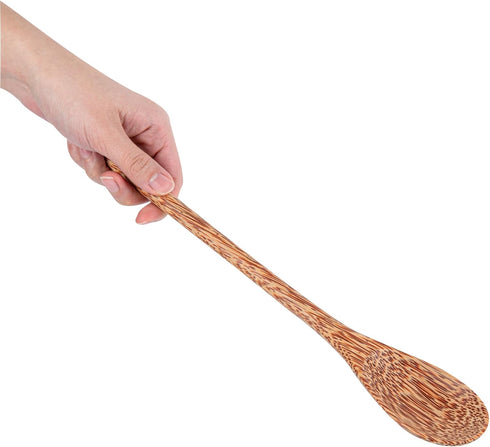 Restaurantware Coco Casa 14.3 Inch Handmade Serving Spoon, 1 Greaseproof Coconut Spoon for Hot and Cold Foods