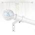 White Curtain Rods for Windows 72 to 144 Inch, 1 Inch Adjustable Heavy Duty Long Curtain Rod