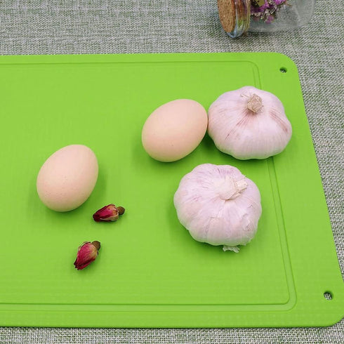 Silicone Chopping Mat Flexible Thick Cutting Board, Food Grade Material, Odorless, Non-Slipping, 12.6 x 9.6 inch