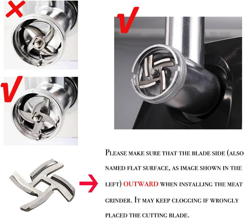 1HP 1000W 3 Plates,1 Sunmile Electric Meat Grinder and Sausage Maker - Max - Stainless Steel Cutting Blade and Grinding