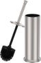 Stain Nickel Toilet Brush and HolderExtra Long Handled Toilet Brush for BathroomStainless