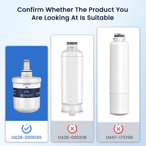GLACIER FRESH Replacement for DA29-00003G Water Filter, Compatible with Samsung Aqua-Pure Plus, DA29-00003F,