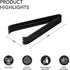 Party Essentials Disposable Heavy Duty Plastic Serving Utensils, 6-Sets of Spoons, Forks, Tongs, Black