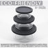 CIBI Food Storage Container Lids (4 Cups, Black - 6PK) for Pyrex and Anchor Round Glass Containers