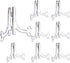 HESTYA 12 Pcs Clear Acrylic Easels for Displaying Pictures or Other Items (4.5 Inch)
