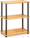 Furinno Shelves Industrial Multipurpose Side Table, Marble White