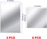 BBTO 9 Pieces Adhesive Craft Mirrors, 6 x 9 Inches, 6 x 6 Inches, Flexible Self Adhesive Non-Glass Plastic Wall Stickers