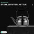 Lurrose 1.5QT Whistling Tea Kettle, Stainless Steel Teakettle with Cool Grip Handle for Stovetop