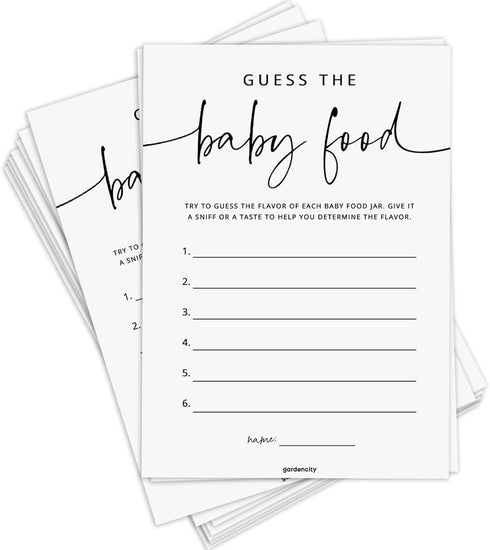 GardenCity Guess the Baby Food Game, Baby Shower Games for Boy or