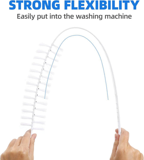 SOLUSTRE Washing Machine Cleaner Brush, Flexible Refrigerator Coil Cleaning Brush, Washer Drum Brush for Home Dryer
