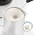 Powerful Handheld Milk Frother, Mini Whisk Drink Mixer for Coffee, Cappuccino, Latte, with Stand (Black)