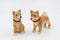 Fine Porcelain Shiba Inu Dog Salt and Pepper Shakers Set, 3-5/8" L - 20777