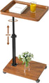 Adjustable C Shaped Side Table, C Table End Table with Wheels for