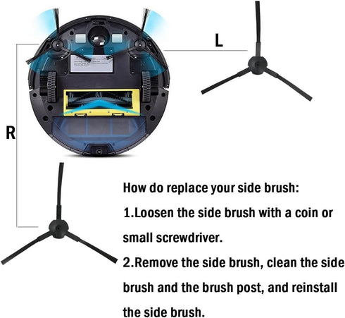 Replacement Filter and Side Brush Kit - for A6 A4 A4s Robot Vacuum Cleaner