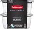 Rubbermaid Brilliance BPA-Free Food Storage Containers, Medium Deep, 4.7 Cup, 2-Pack, Airtight & Leak-Proof