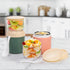2 Pack 24oz 2-in-1 Eorbow Insulated Yogurt Container, Breakfast On the Go Cup with Plastic Topping Cereal Oatmeal Cup