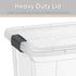 Superio Clear Plastic Storage Bin with Lid, 11 Qt, Non-Toxic, BPA Free, Stackable Plastic Tote