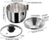 Stainless Steel 4 Cup/1000ML Fat Separator with Strainer and Glass Lid, Soup Oil Separator Cup for Cooking, Kitchen Oil