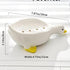 Fewile 1 Pack Shower,Bathroom,Bar,Kitchen,Counter Duck Ceramic Soap Dishes,Soap Holder with Drain,Soap Dish