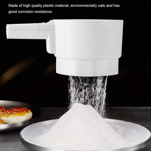 Battery Operated Flour Sifter for Baking, 5 Cup Electric Sieve Flour Strainer Handheld Baking Sifters for Cooking/Pastry Baking Kitchen Utensil